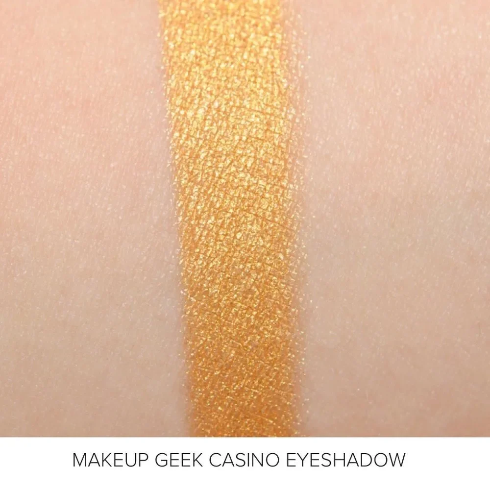 Makeup Geek Eyeshadow Casino Yellow Gold Shimmer Discontinued Used